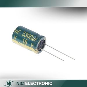 خازن الکترولیتی 3300UF/16V-13X21-105C-GREEN