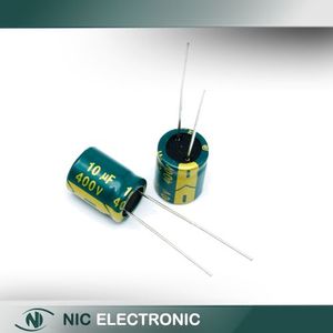 خازن الکترولیتی 10UF400V-10X13-105C-GREEN