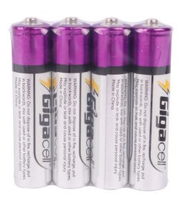 باتری چهار تایی نیم قلمی گیگاسل Max Power Heavy Duty R03 شرینک