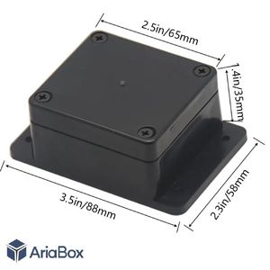 جعبه ضدآب دیواری تجهیزات الکترونیکی ABW225-AM با ابعاد 35×58×65 میلی متر