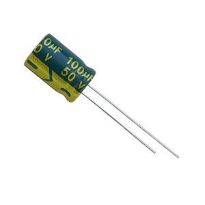 خازن 100uF 50V (ظرفیت 100 میکروفاراد 50 ولت)
