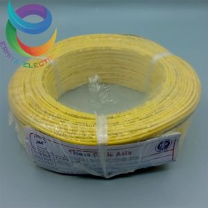 سیم افشان 1*0/5 زرد حلقه 100متری تمام مس حس کابل