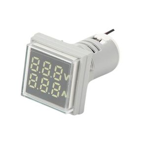 ولت‌متر آمپر‌‌متر AC چراغ سیگنالی 500V 100A رو پنلی مربعی (سفید)