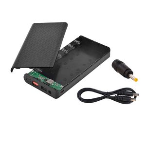 کیس پاوربانک 7 باتری فست شارژ PD20W با خروجی 5/9/12 ولت DC (مشکی)
