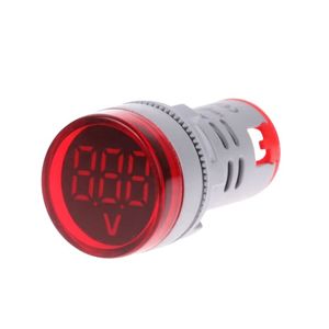 ماژول ولتمتر چراغ سیگنالی گرد 500-60 ولت AC با نمایشگر قرمز
