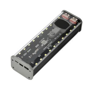 کیس پاوربانک Transparent فست شارژ 22.5 وات 4 باتری 21700 مدل A4 (مشکی)