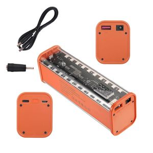 کیس پاوربانک Transparent فست شارژ 8 باتری 22.5W با خروجی 5-12 ولت DC مدل BQ-S18DC (نارنجی)
