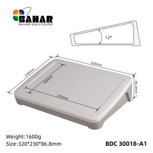 BDC 30018-A1 جعبه تمام پلاستیکی شیبدار رومیزی