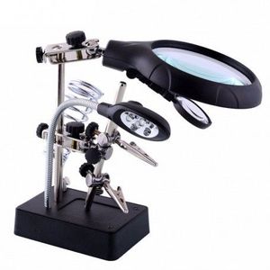 گیره مونتاژ ذره بین دار به همراه پایه هویه مدل TE-800