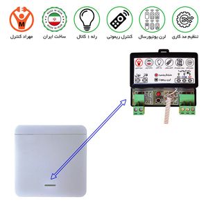 کلید تک پل بی سیم با یک گیرنده - مهراد کیت
