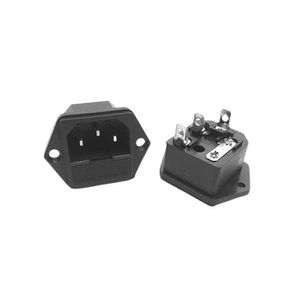 جک پاور نری + جا فیوزی جا پیچ دار POWER AC MALE - فروشگاه قطعات الکترونیک میکرونور