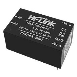 منبع تغذیه AC TO DC 220V TO 3.3V 1.5A HLK-5M03 - فروشگاه قطعات الکترونیک میکرونور
