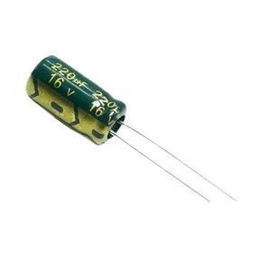 CAP 220UF 16V GREEN خازن الکترولیت دیپ - فروشگاه قطعات الکترونیک میکرونور