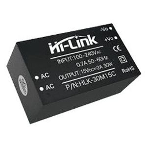 منبع تغذیه AC TO DC 220V TO 15V 2A HLK-30M15C - فروشگاه قطعات الکترونیک میکرونور