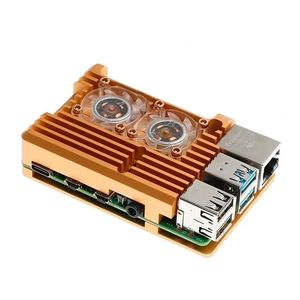 کیس (جعبه – قاب) آلومینیومی مناسب رزبری پای 4 رنگ طلایی Raspberry Pi 4 Case