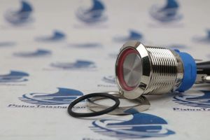 کلید فشاری چراغ دار قرمز قطر 19mm ولتاژ 12V/24V