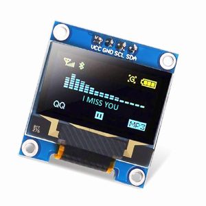 ماژول 0.96 اینچ LCD با رابط I2C سفید - آبی - بهنام رباتیک