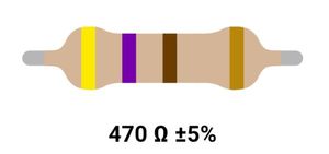 مقاومت 5% DIP 2W 470R