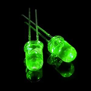 ال ای دی 5mm سبز مات پایه کوتاه بسته 1000 عددی