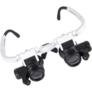 ذره بین عینکی دوچشمی 4 لنز 6X,8X,10X,15X, 20X,25X مدل 9892H-3