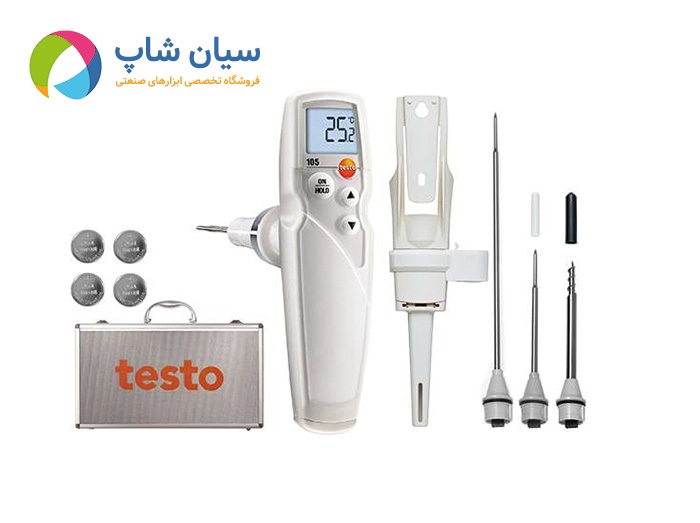 کیت کامل دماسنج دیجیتال تماسی  میله ای تستو برای غذا مدل TESTO 105