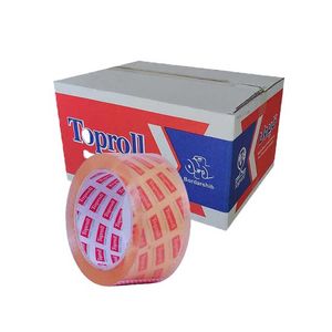نوار چسب پهن سوپرکریستال تاپرول قرمز 45 میکرون 90 یارد(تعداد10 کارتن)(عرض 5 سانت)toproll