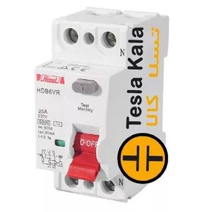 کلید محافظ جان ترکیبی هیمل (RCBO) 6 کیلوآمپر 30 میلی آمپر منحنی C دو پل 10 آمپر HDB3LE2C10