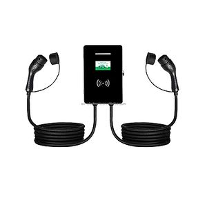 شارژر دیواری خودرو برقی 14 کیلوواتی ورودی تکفاز 220VAC هوشمند EVRAN دو کانکتور تایپ 2 و GB/T