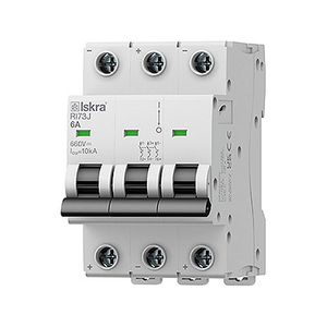 کلید مینیاتوری DC برند ISKRA ایسکرا 3 پل 2 آمپر 10 کیلو آمپر RI73J C