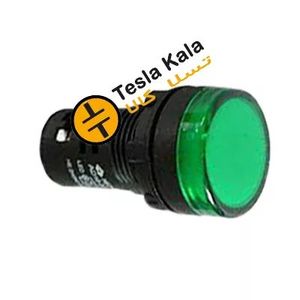 چراغ سیگنال تابلویی LED 22mm ولتاژ خاص ac-dc در رنگ سبز