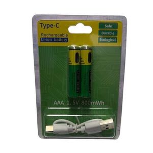 باتری نیم قلمی شارژی 800mAh جفتی با ورودی TYPE-C