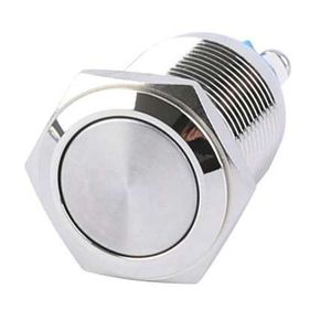 کلید فشاری استیل ساده قطر 16mm مدل IB16U-P10ZJ