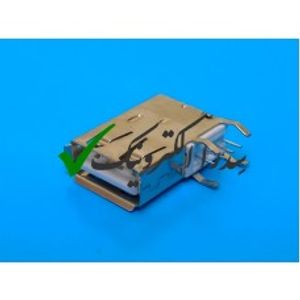 کانکتور USB 2.0 نوع A روبردی ماده رایت اتصال از کنار بلند