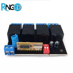 گیرنده 4 کاناله رادیویی 433MHz کدلرن 12V-24V