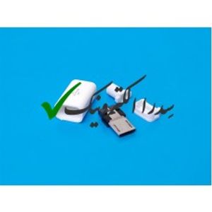 کانکتور Micro USB نر سرکابلی سفید