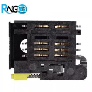 سوکت سیم کارت کشویی جک دار زرد 6pin