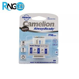 باتری کتابی 9 ولت شارژی 200mAh مارک Camelion