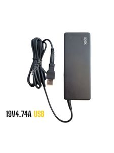 شارژر لپ‌تاپ 19 ولت 4.74 آمپر با پورت USB جانبی