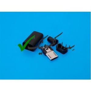 کانکتور Micro USB نر سرکابلی مشکی