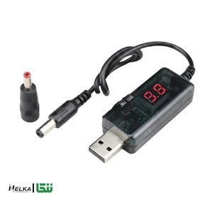 کابل افزاینده ولتاژ DC با خروجی 9 و 12 ولت و نمایشگر دیجیتال