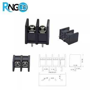 ترمینال مشکی KF35C-8.5mm پنلی بدون جای پیچ 2pin
