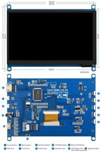 نمایشگر لمسی 7 اینچ HDMI برند Waveshare مدل H