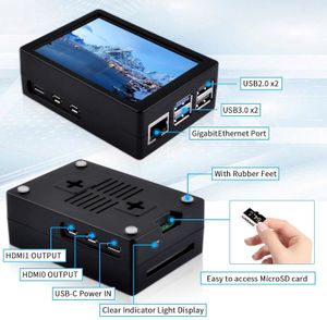کیس رزبری پای 5 - با قابلیت نصب LCD و اکتیو کولر - کد 513