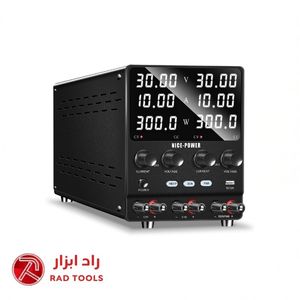 منبع تغدیه دوبل 30 ولت 10 آمپر نایس پاور NICE POWER SPS3010-2KD