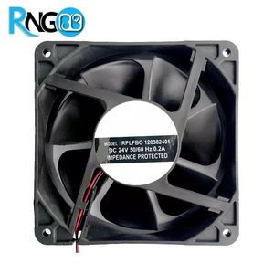 فن 24v دور بالا 7 پره سایز 12x12x3.8 سانت دو سیم