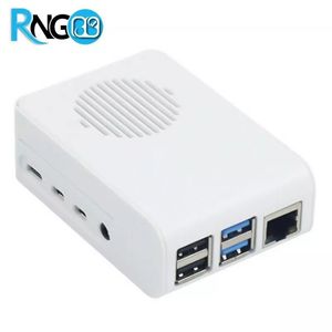کیس - جعبه رزبری پای 4 Raspberry Pi سفید مجهز به محفظه فن