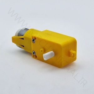 موتور گیربکس پلاستیکی زرد دو شفت DC-M-G-44 - مکانیکال