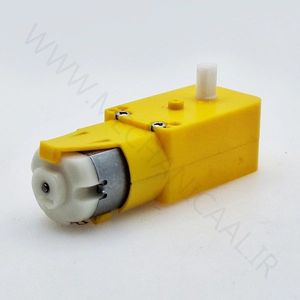 موتور گیربکس پلاستیکی زرد تک شفت موتور طلایی DC-M-G-45 - مکانیکال