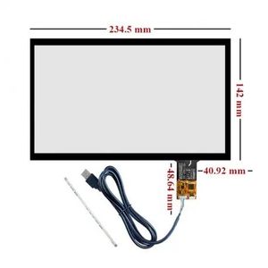 تاچ خازنی 10.1 اینچ 16:9 با درایور GT911 قابلیت اتصال با 6 پین I2C و USB مدل STC-10140-3