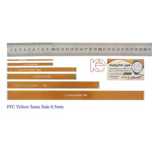 FFC Yellow 10PIN 0.5mm Same Side 30cm - کابل فلت 10پین بسیار با کیفیت